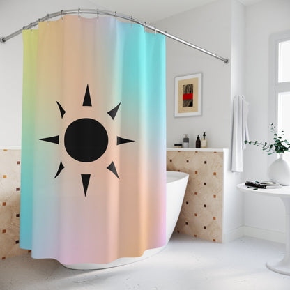 Selfcare on Sundays Logo Polyester Shower Curtain - Selfcare on Sundays