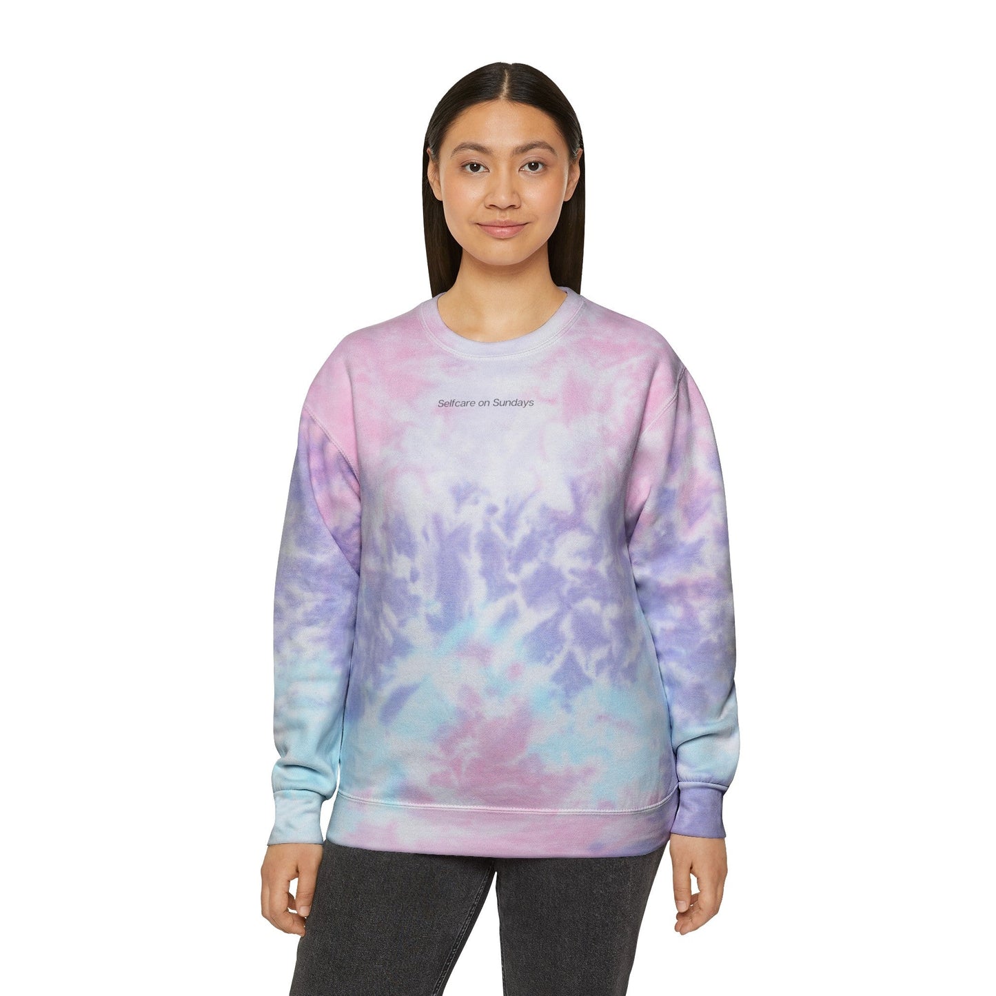 Unisex Tie-Dye Crew Neck Sweatshirt - Selfcare on Sundays - Selfcare on Sundays