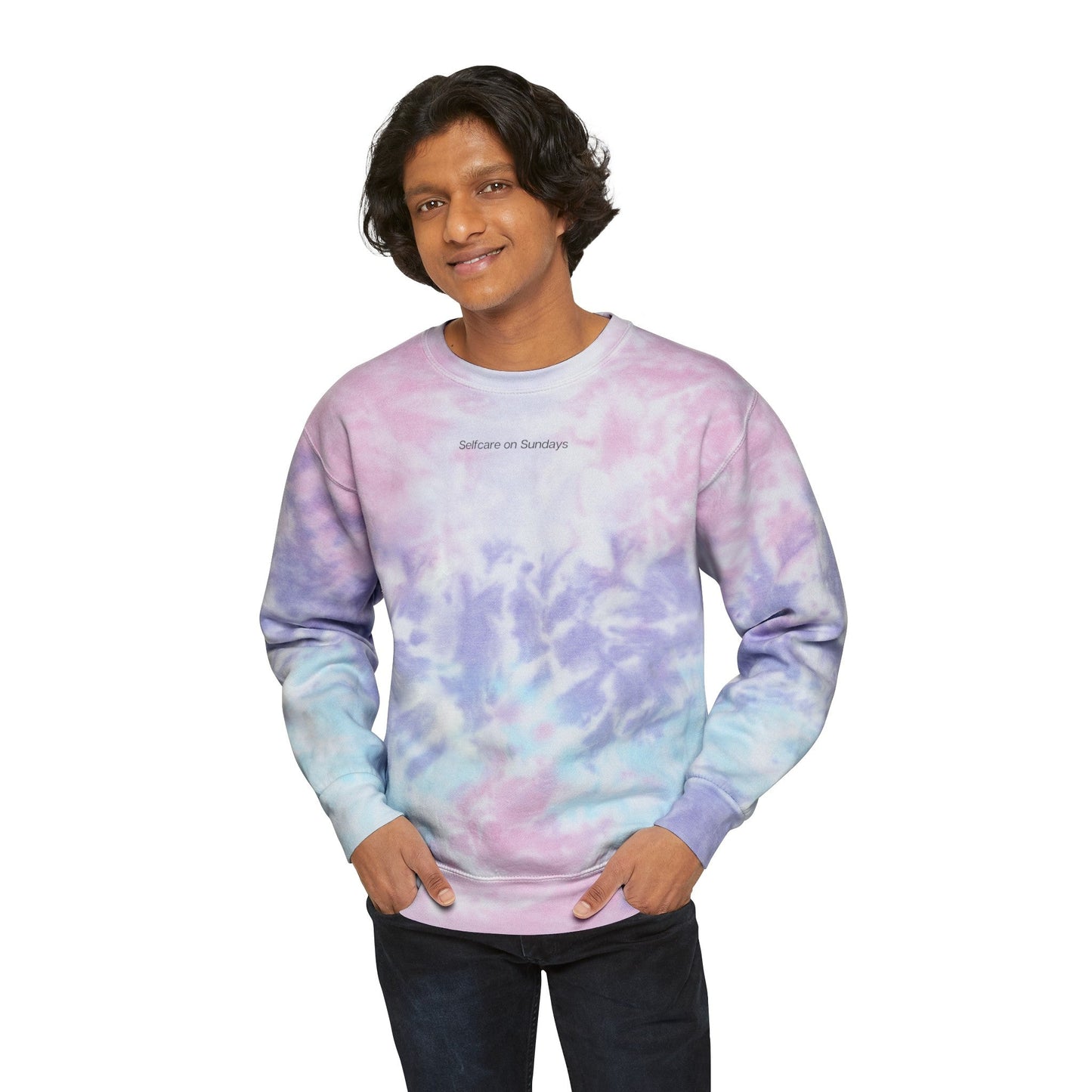 Unisex Tie-Dye Crew Neck Sweatshirt - Selfcare on Sundays - Selfcare on Sundays