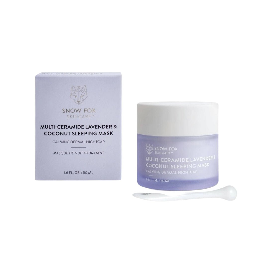 Snow Fox Skincare Multi-Ceramide Lavender & Coconut Sleeping Mask - Selfcare on Sundays