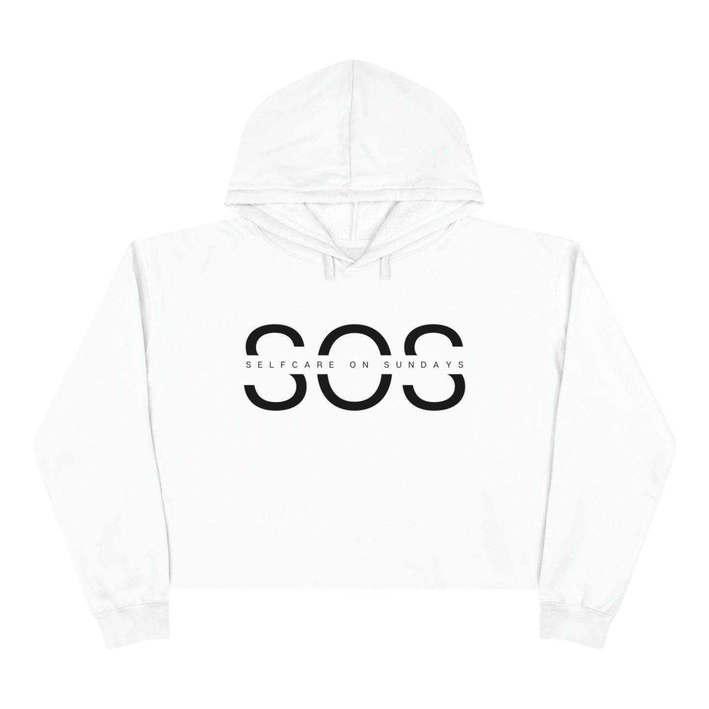 SOS Crop Top Unisex Hoodie - Selfcare on Sundays - Selfcare on Sundays