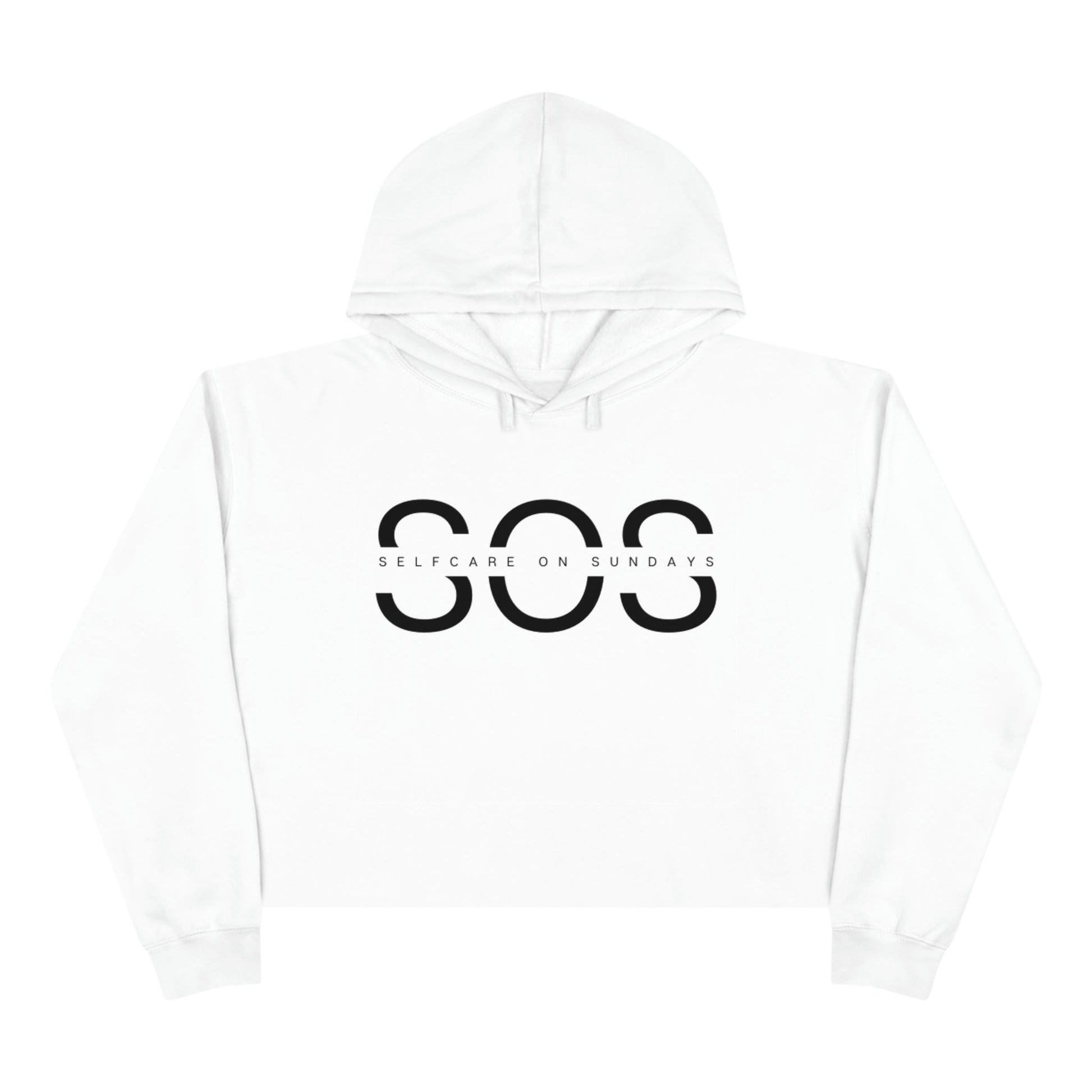 SOS Crop Top Unisex Hoodie - Selfcare on Sundays - Selfcare on Sundays