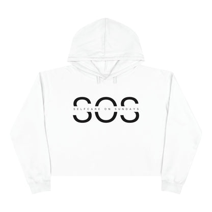 SOS Crop Top Unisex Hoodie - Selfcare on Sundays - Selfcare on Sundays